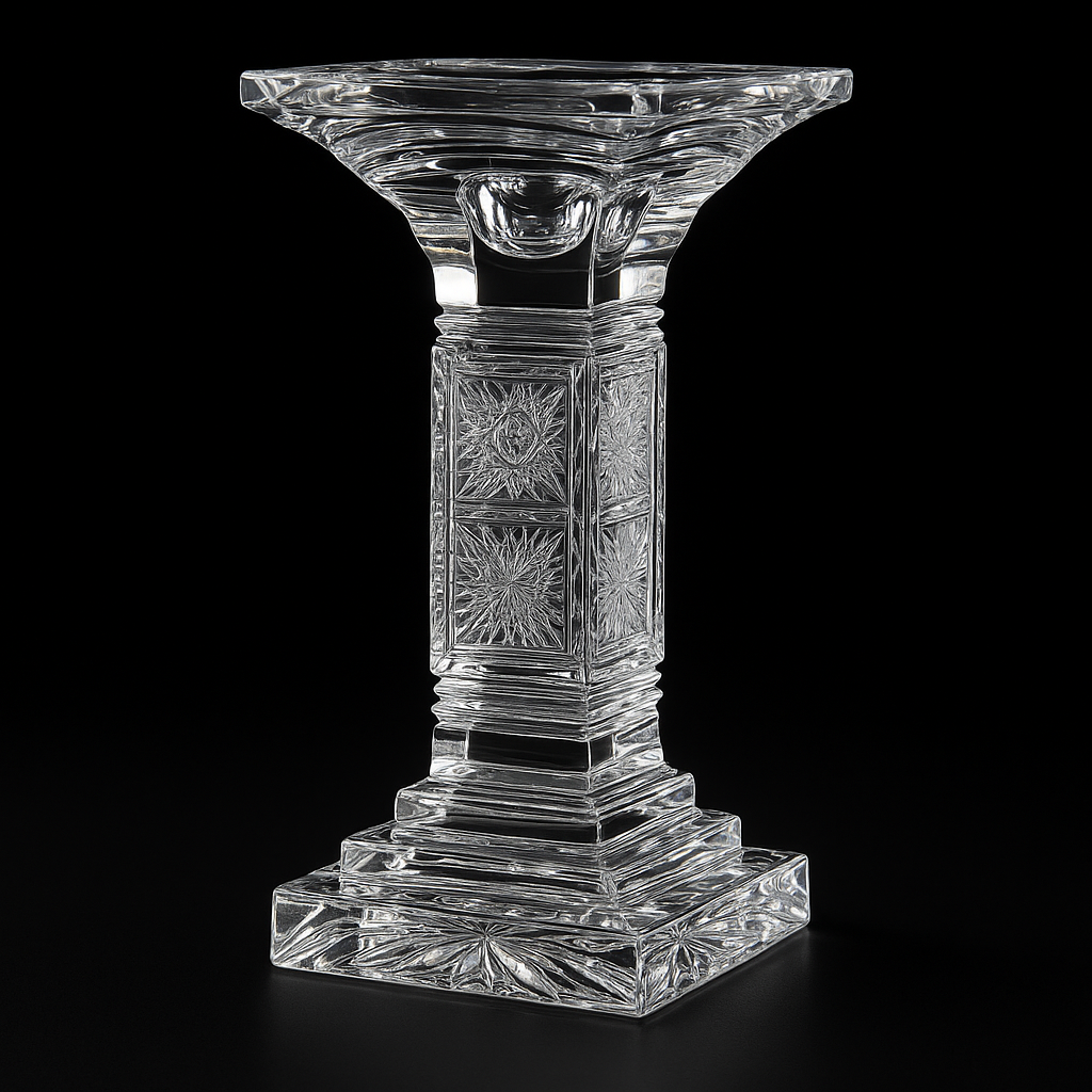 Bougeoir sculptural en cristal Vérone