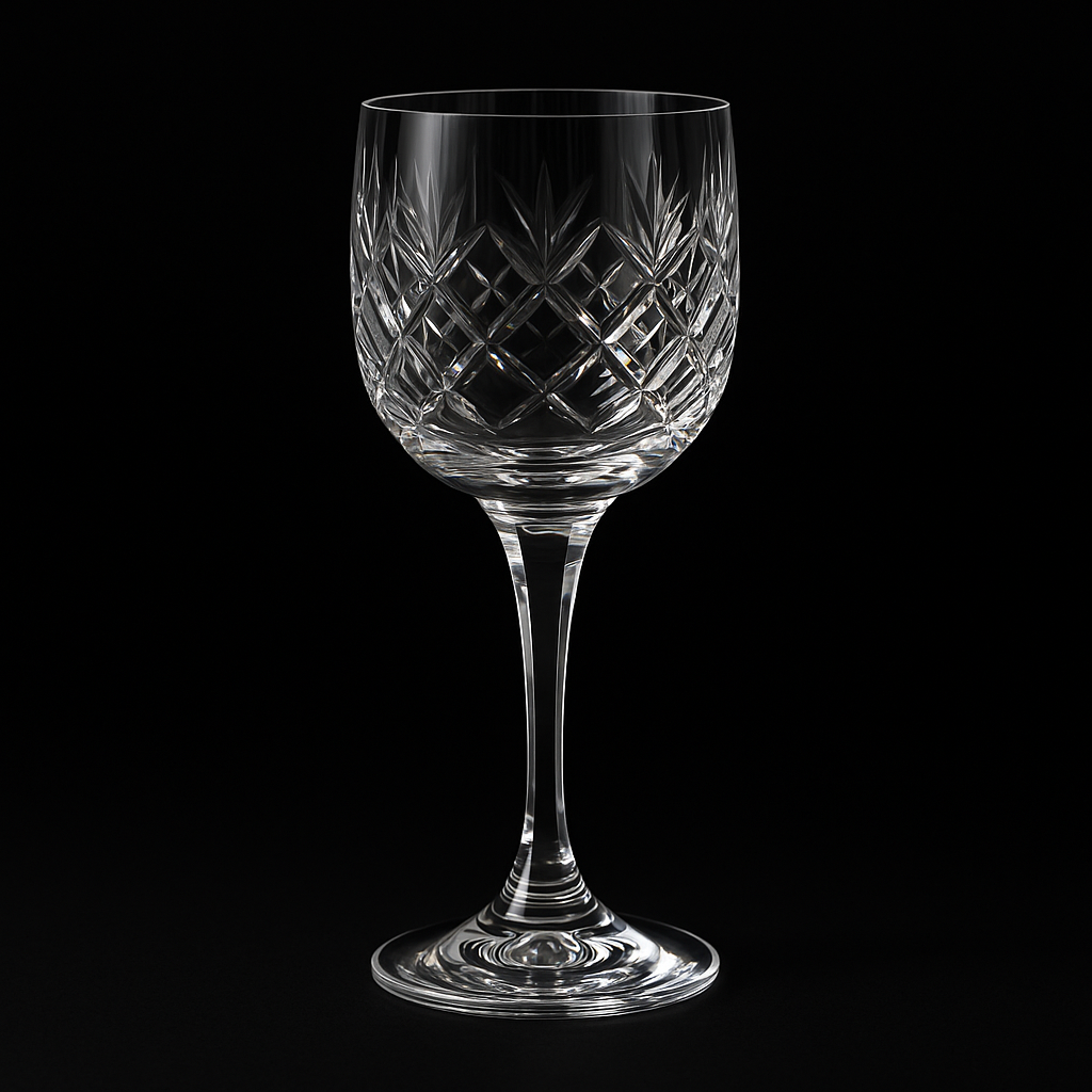 Verre à vin blanc traditionnel en cristal de Bohême