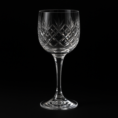 Verre à vin blanc traditionnel en cristal de Bohême
