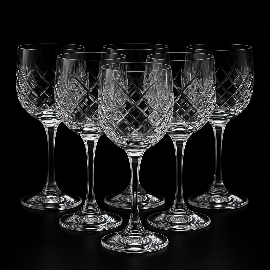 Verre à vin blanc traditionnel en cristal de Bohême