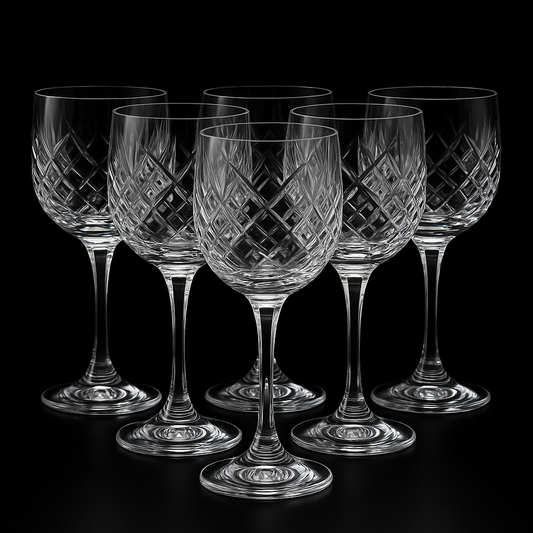 Verre à vin blanc traditionnel en cristal de Bohême