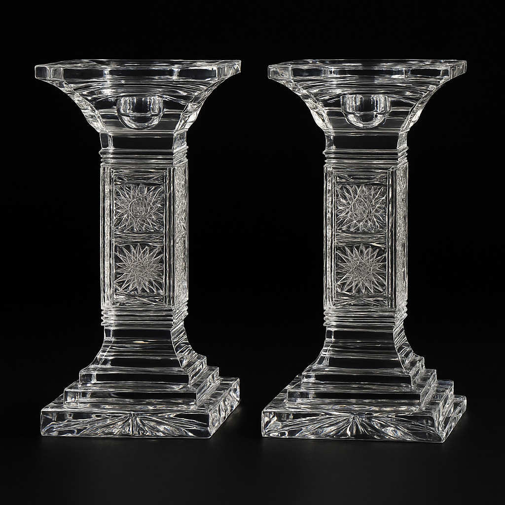 Bougeoir sculptural en cristal Vérone