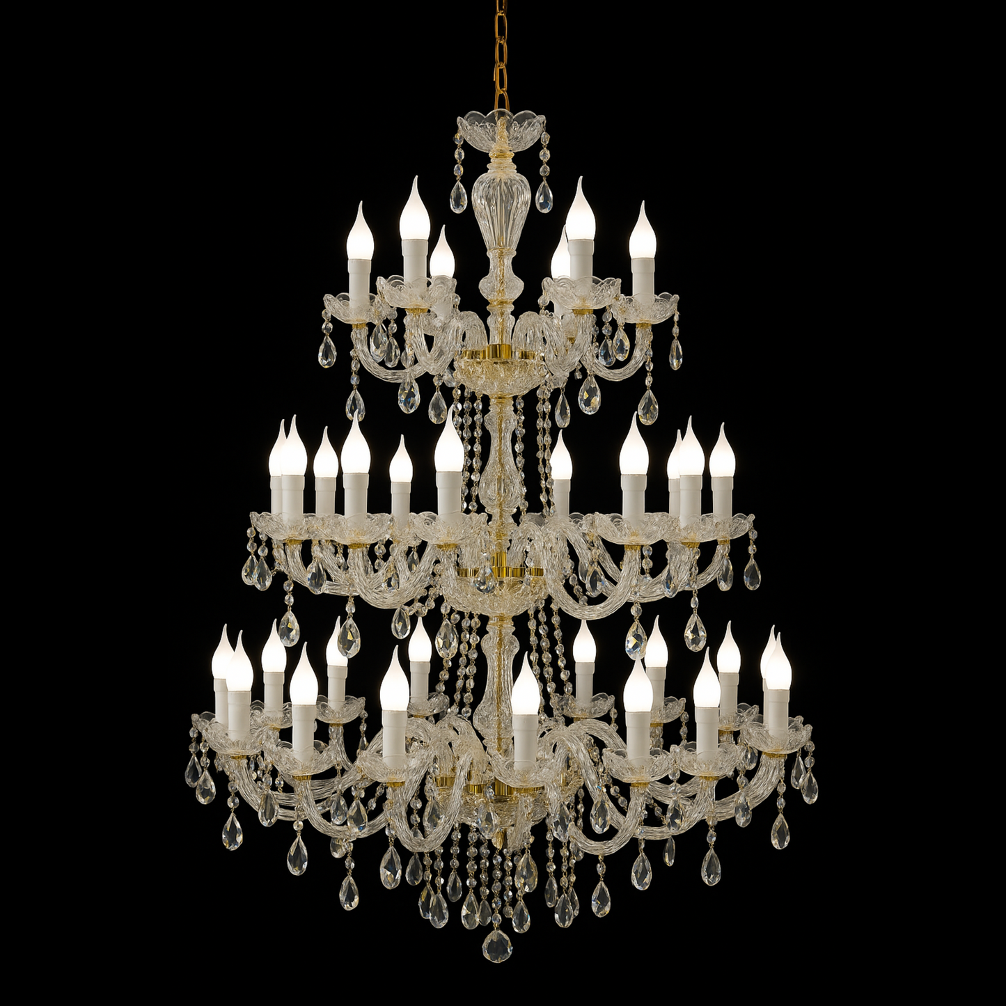 Lustre Royal “Viktoria” – 38 Lampes en Cristal Bohême