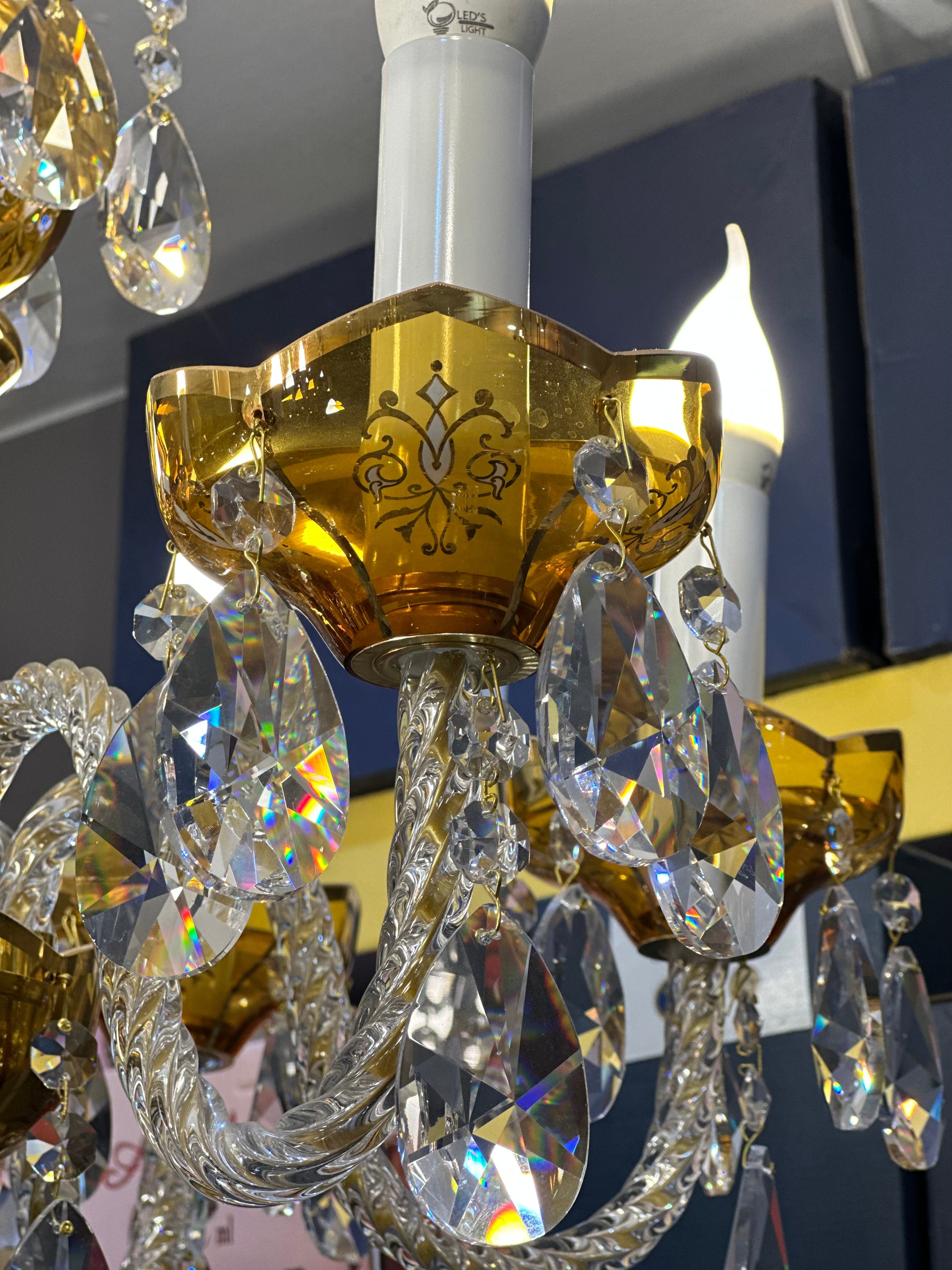 Lustre Bohémia Rosélia – Cristal de Bohême à 6 Lampes