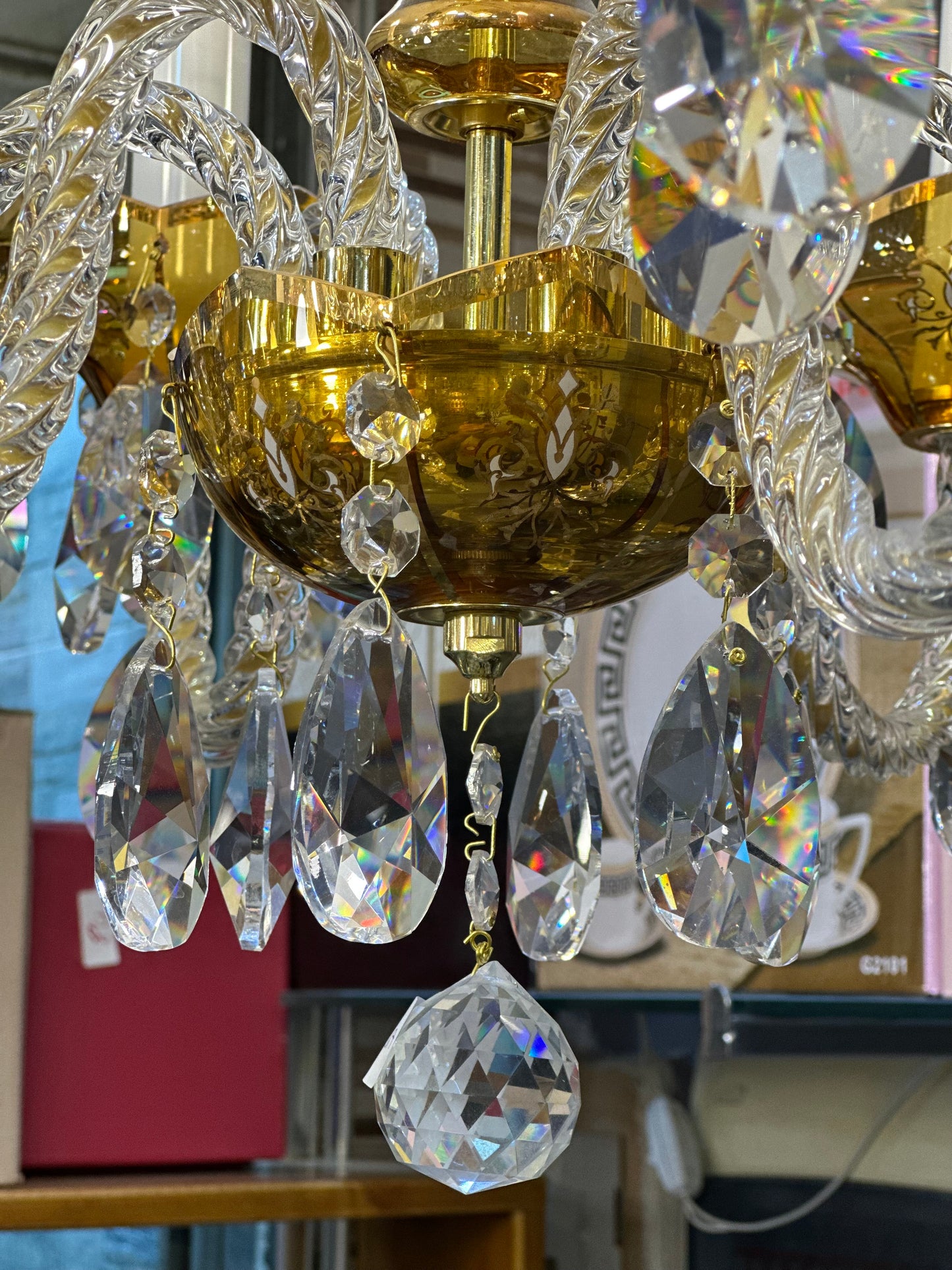 Lustre Bohémia Rosélia – Cristal de Bohême à 6 Lampes