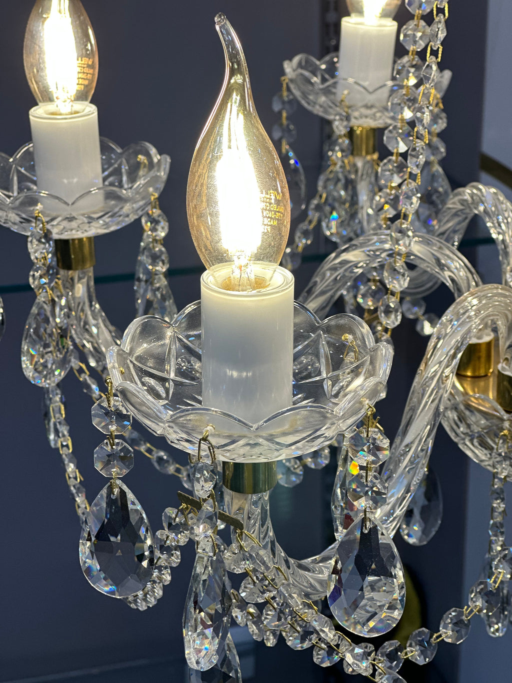 Lustre Lyena en Cristal Tchèque – 6 Lampes