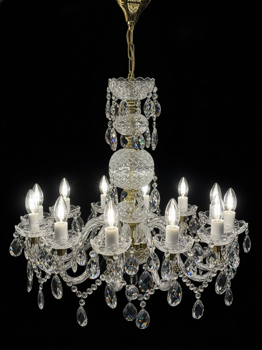 Lustre Royal “Couronne” en Cristal – Édition Limitée