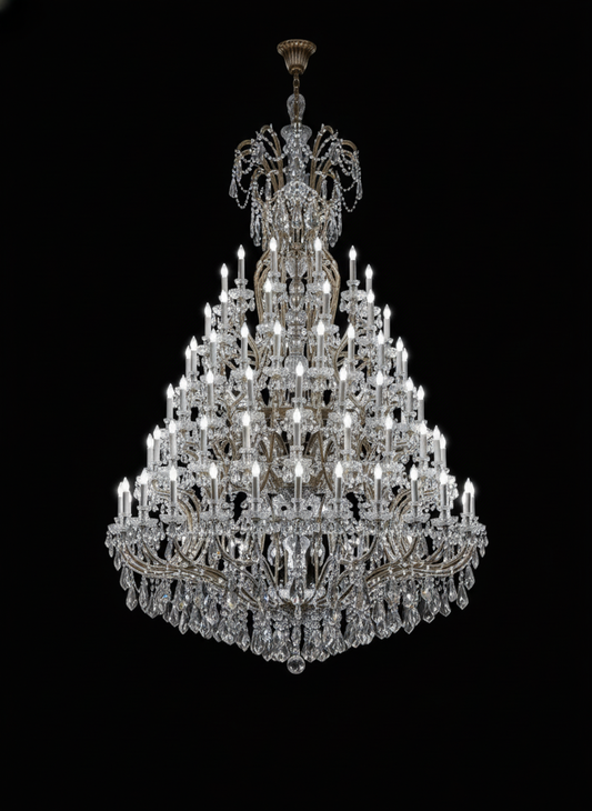 Lustre en cristal de Bohême Symphonie Argentée